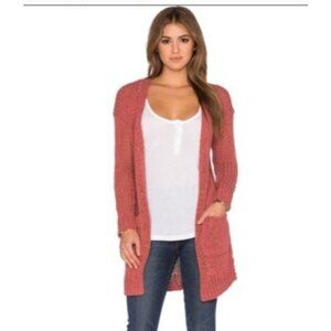 Free People Simply Sienna Cardigan Sweater Pockets Cotton Womens size large